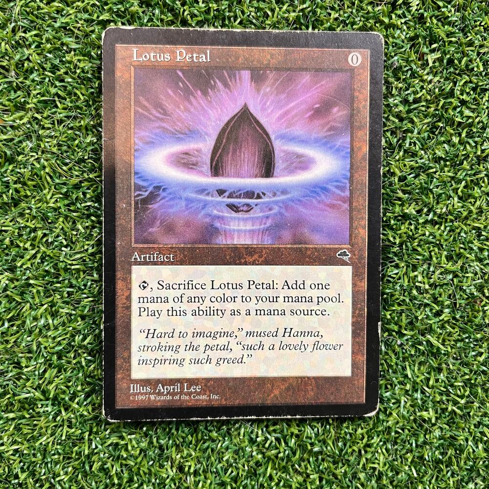 MTG Lotus Petal Tempest 1997 Vintage Magic The Gathering Fast Mana Artifact MP